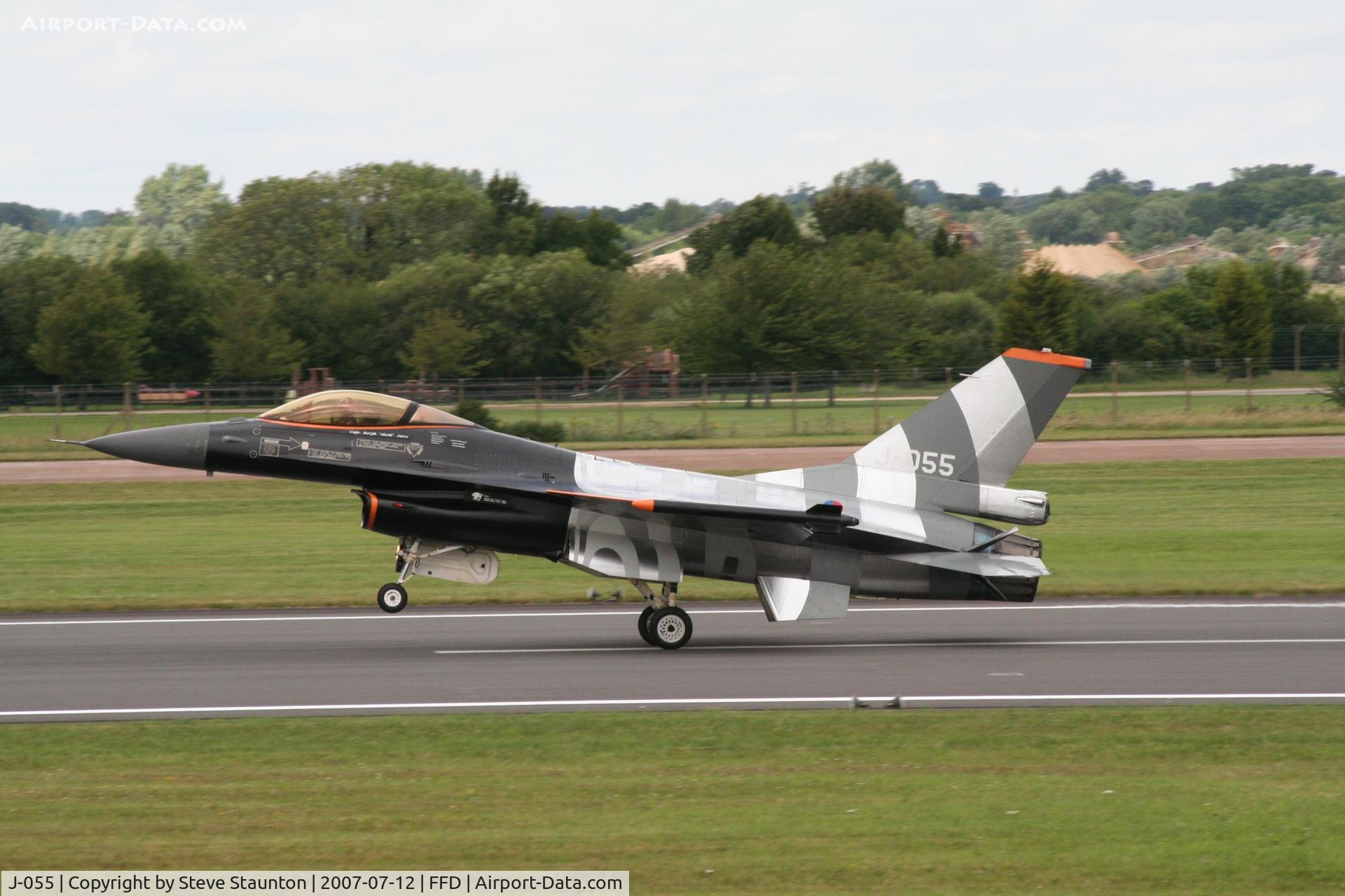 J-055, Fokker F-16AM Fighting Falcon C/N 6D-138, Royal International Air Tattoo 2007