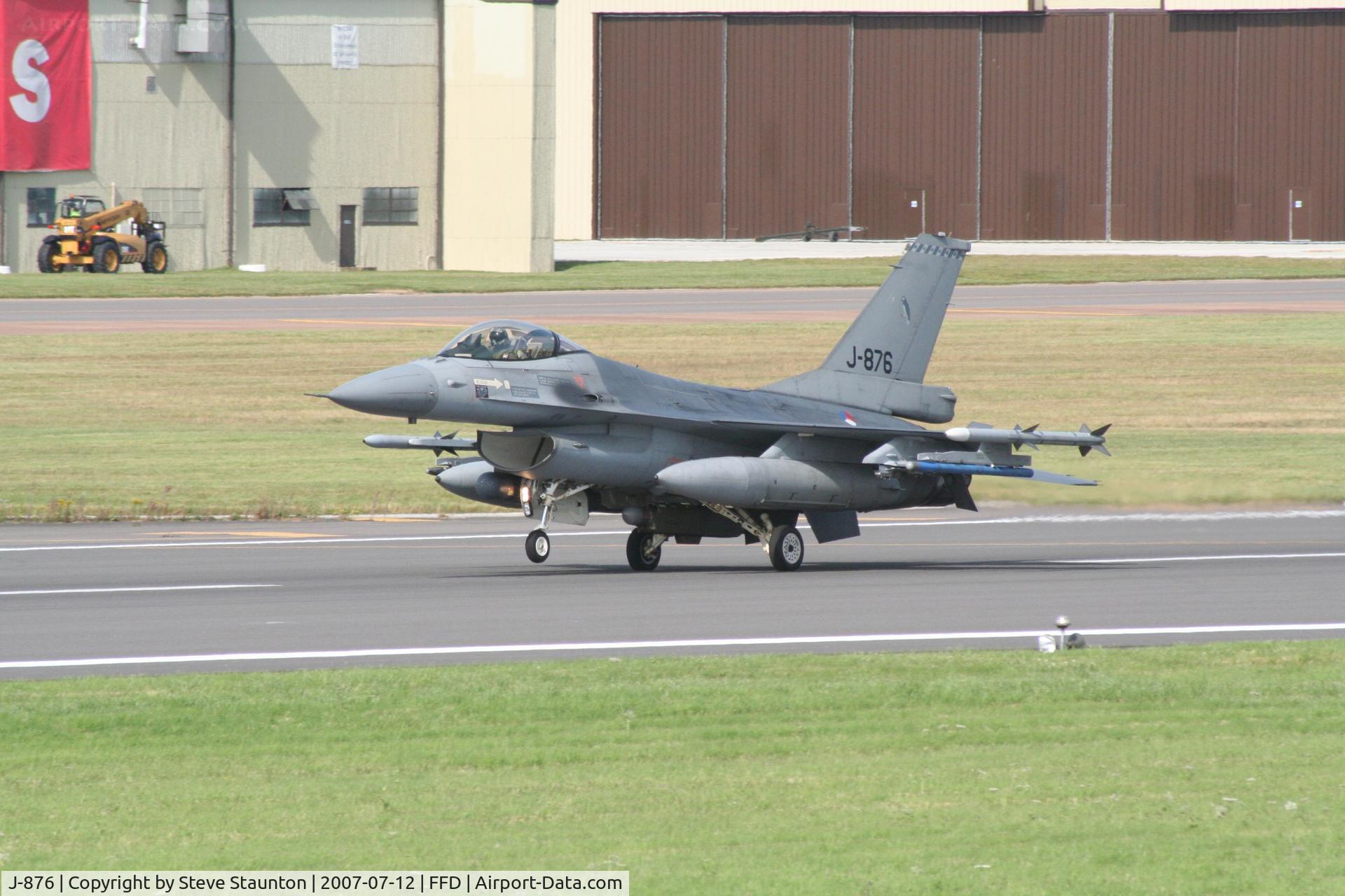 J-876, Fokker F-16AM Fighting Falcon C/N 6D-93, Royal International Air Tattoo 2007