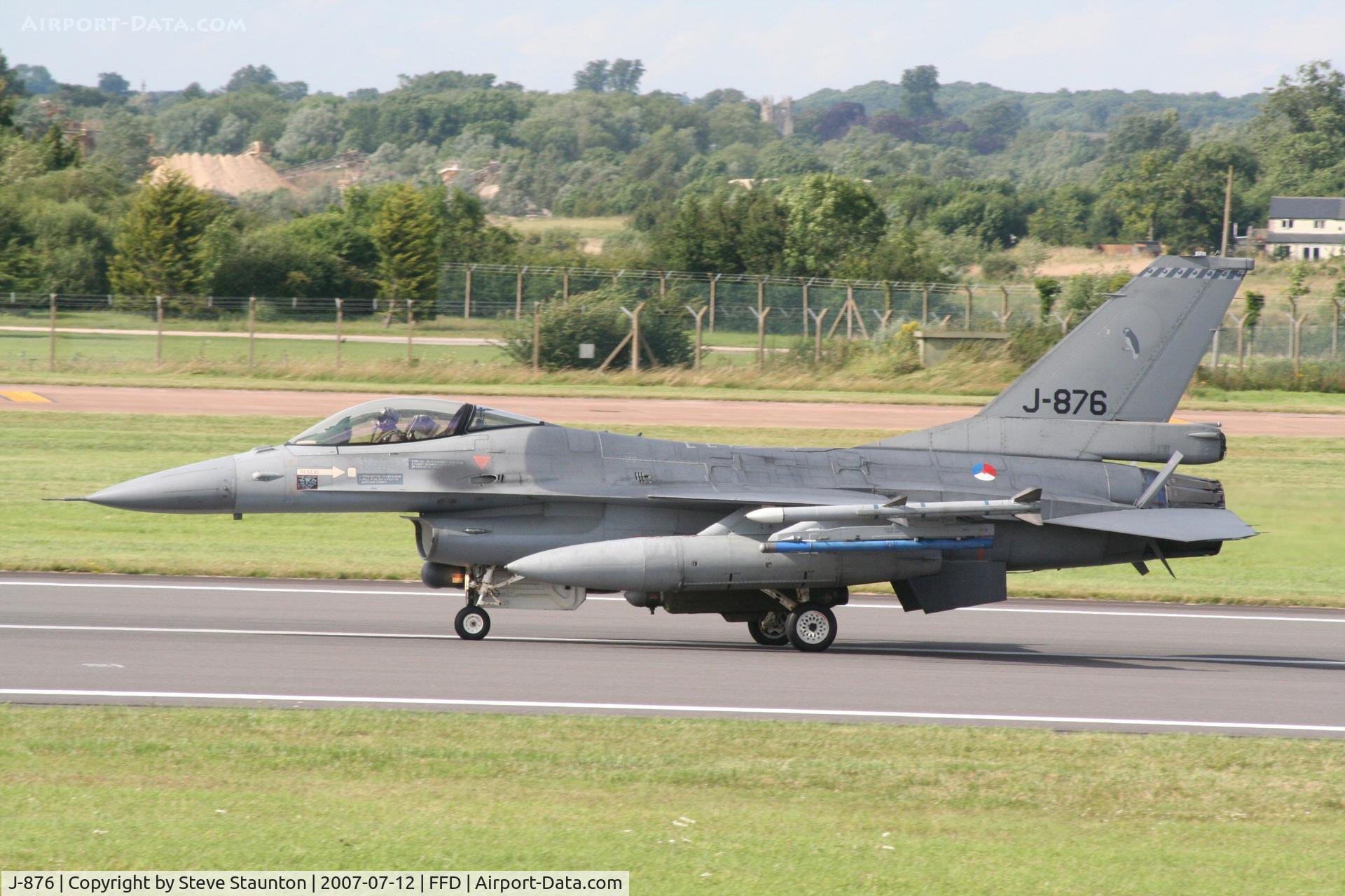 J-876, Fokker F-16AM Fighting Falcon C/N 6D-93, Royal International Air Tattoo 2007