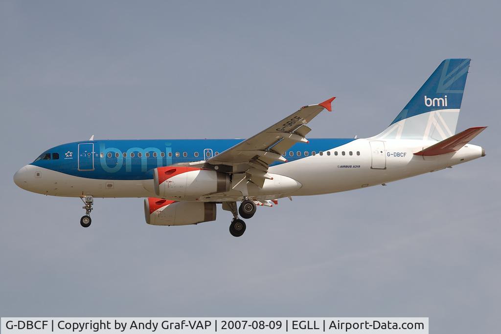 G-DBCF, 2005 Airbus A319-131 C/N 2466, BMI A319