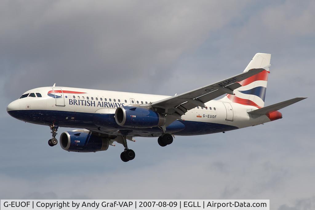 G-EUOF, 2001 Airbus A319-131 C/N 1590, British Airways A319