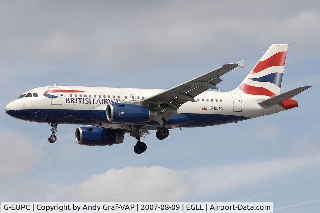 G-EUPC, 1999 Airbus A319-131 C/N 1118, British Airways A319