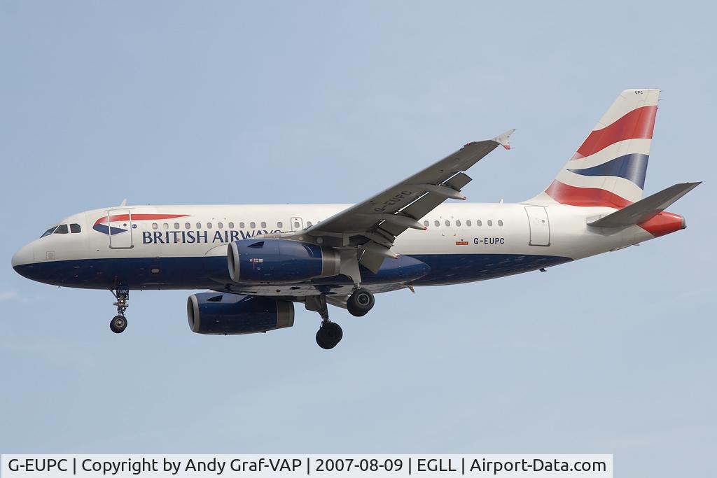 G-EUPC, 1999 Airbus A319-131 C/N 1118, British Airways A319