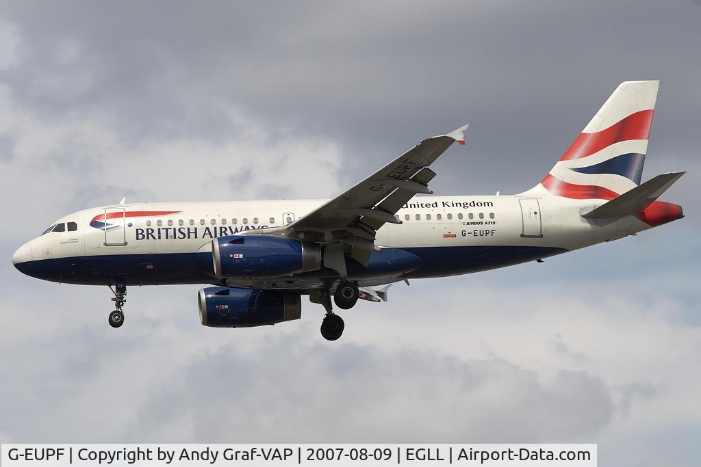 G-EUPF, 2000 Airbus A319-131 C/N 1197, British Airways A319