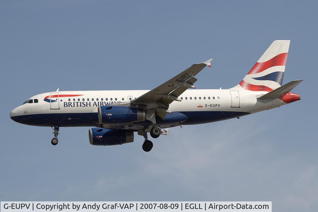 G-EUPV, 2001 Airbus A319-131 C/N 1423, British Airways A319