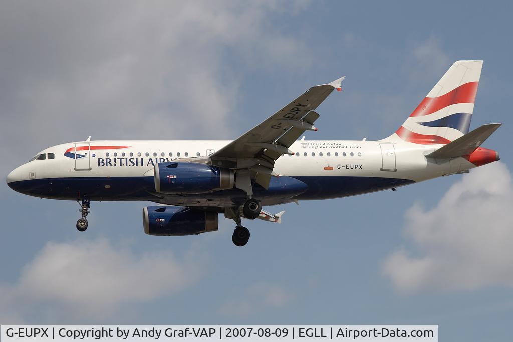 G-EUPX, 2001 Airbus A319-131 C/N 1445, British Airways A319