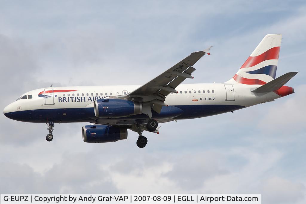 G-EUPZ, 2001 Airbus A319-131 C/N 1510, British Airways A319