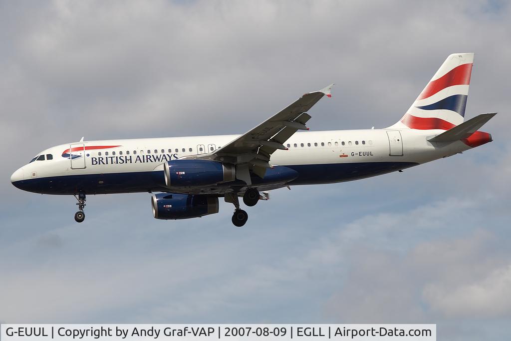 G-EUUL, 2002 Airbus A320-232 C/N 1708, British Airways A320