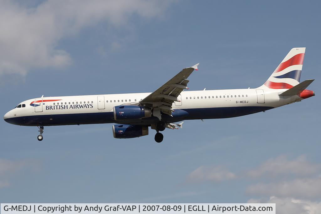 G-MEDJ, 2004 Airbus A321-231 C/N 2190, British Airways A321