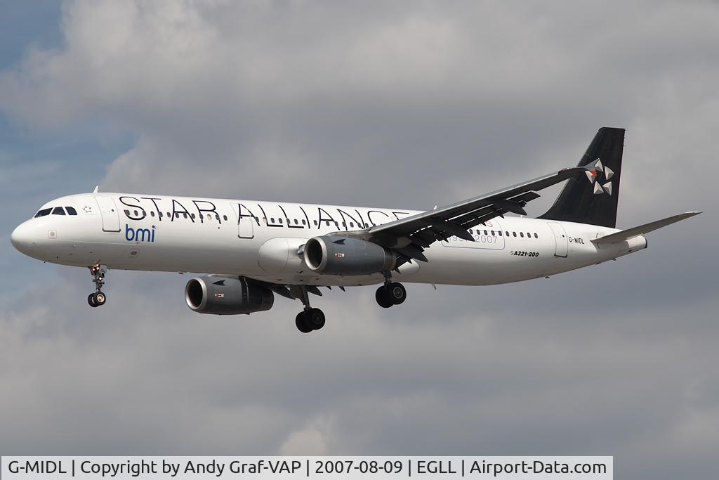 G-MIDL, 2000 Airbus A321-231 C/N 1174, BMI A320