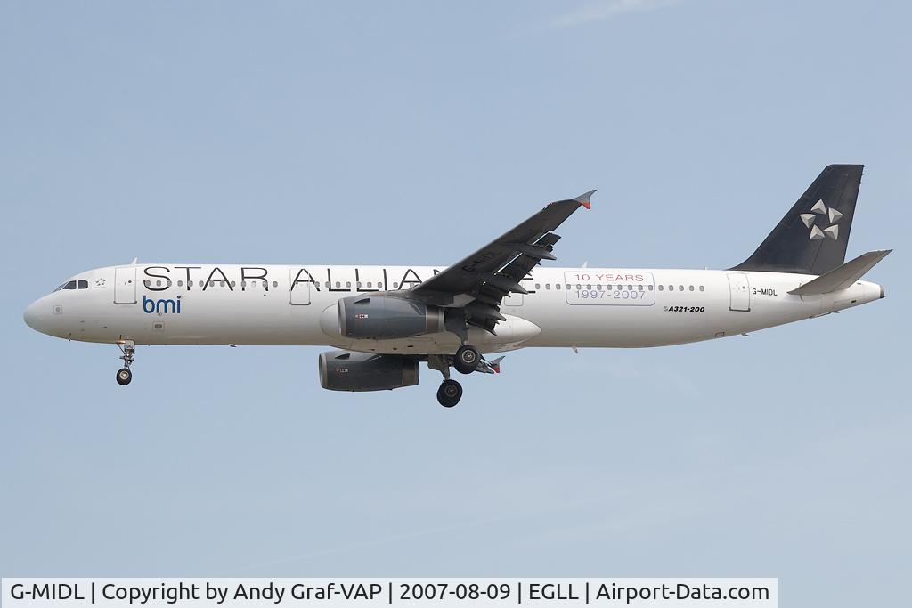 G-MIDL, 2000 Airbus A321-231 C/N 1174, BMI A320