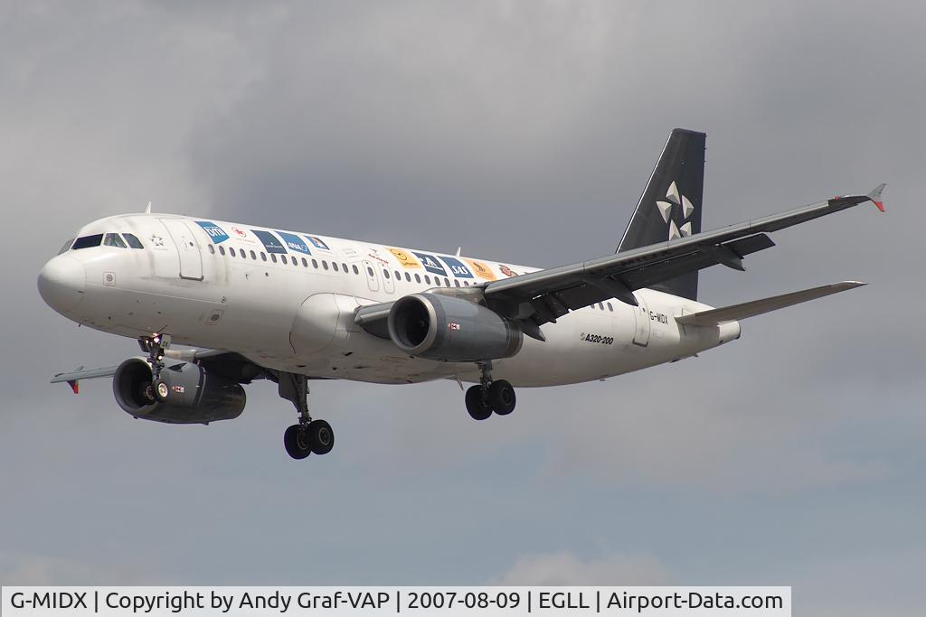 G-MIDX, 2000 Airbus A320-232 C/N 1177, BMI A320