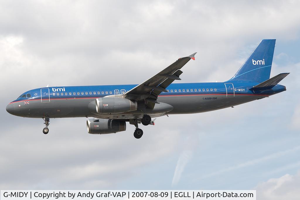 G-MIDY, 1999 Airbus A320-232 C/N 1014, BMI A320