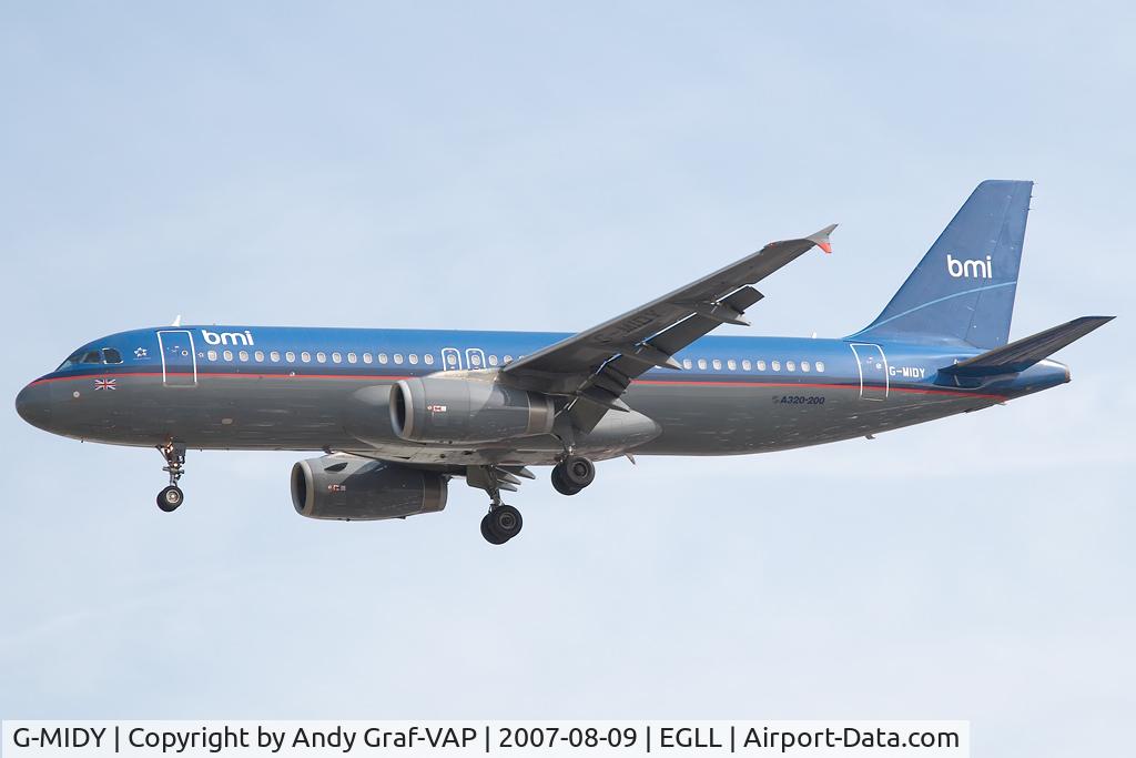 G-MIDY, 1999 Airbus A320-232 C/N 1014, BMI A320