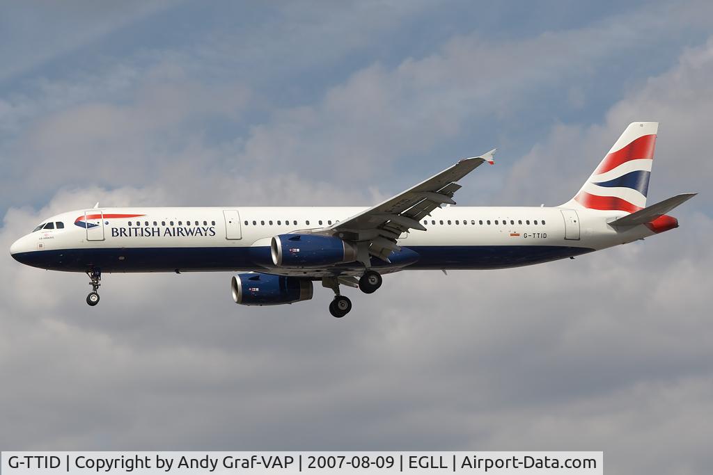 G-TTID, 2005 Airbus A321-231 C/N 2462, British Airways A321