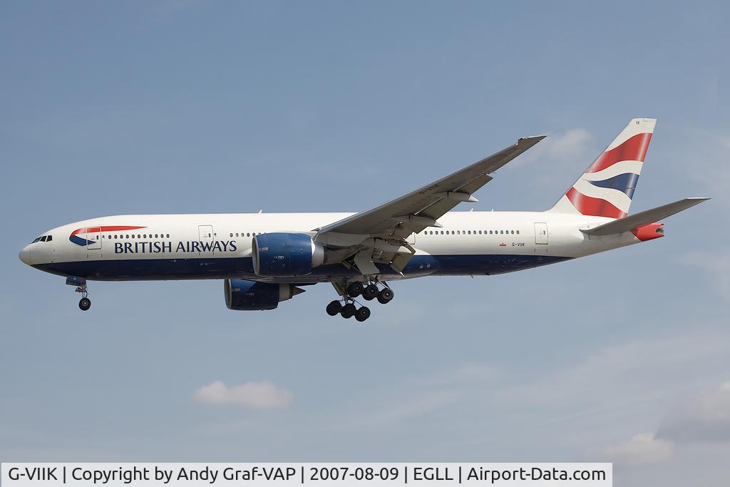 G-VIIK, 1998 Boeing 777-236/ER C/N 28840, British Airways 777-200