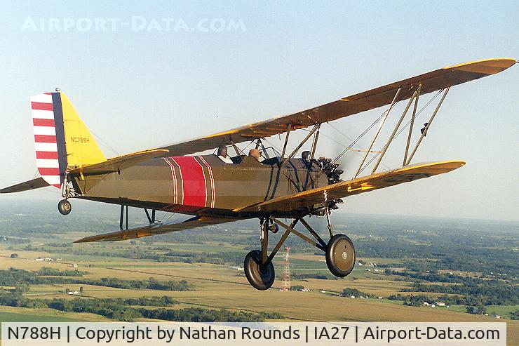 N788H, 1930 Stearman 6L Cloudboy C/N 6003, Late afternoon flight near Antique Airfield, Blakesburg, IA