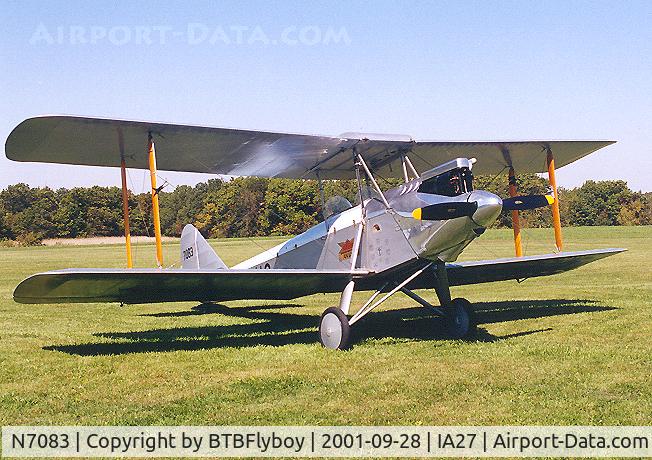 N7083, 1927 Avro 594 Avian IV C/N R3/AV/127, The Avro at Antique Airfield during the2001 Amelia Earhart Commemorative Tour of her 1928 Flight Across America