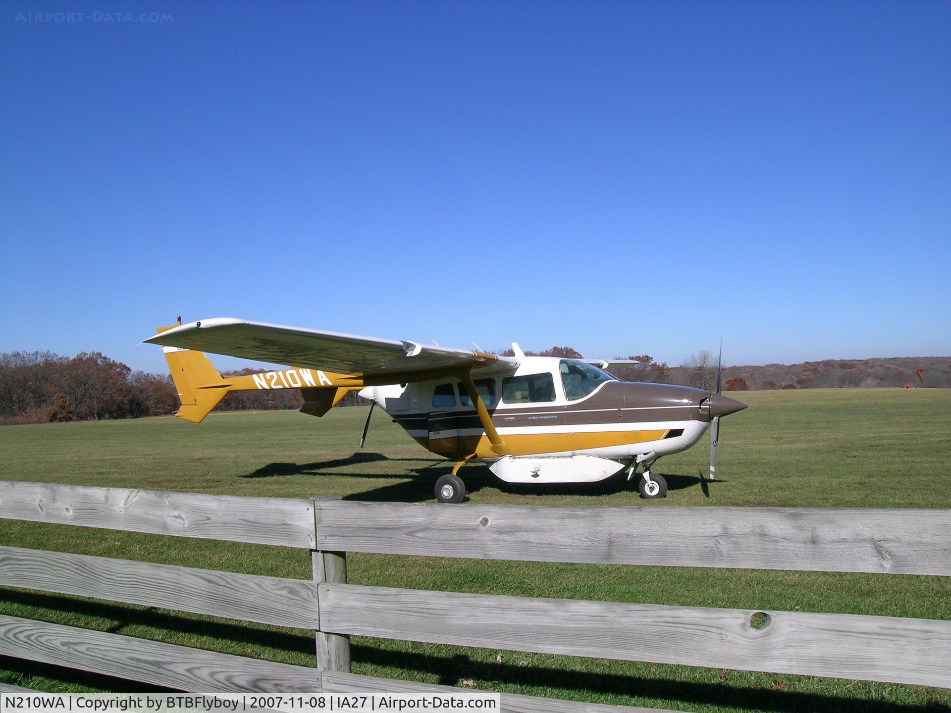 N210WA, 1969 Cessna 337D Super Skymaster C/N 337-1191, Beautiful fall day visitor to Antique Airfield near Blakesburg, IA
