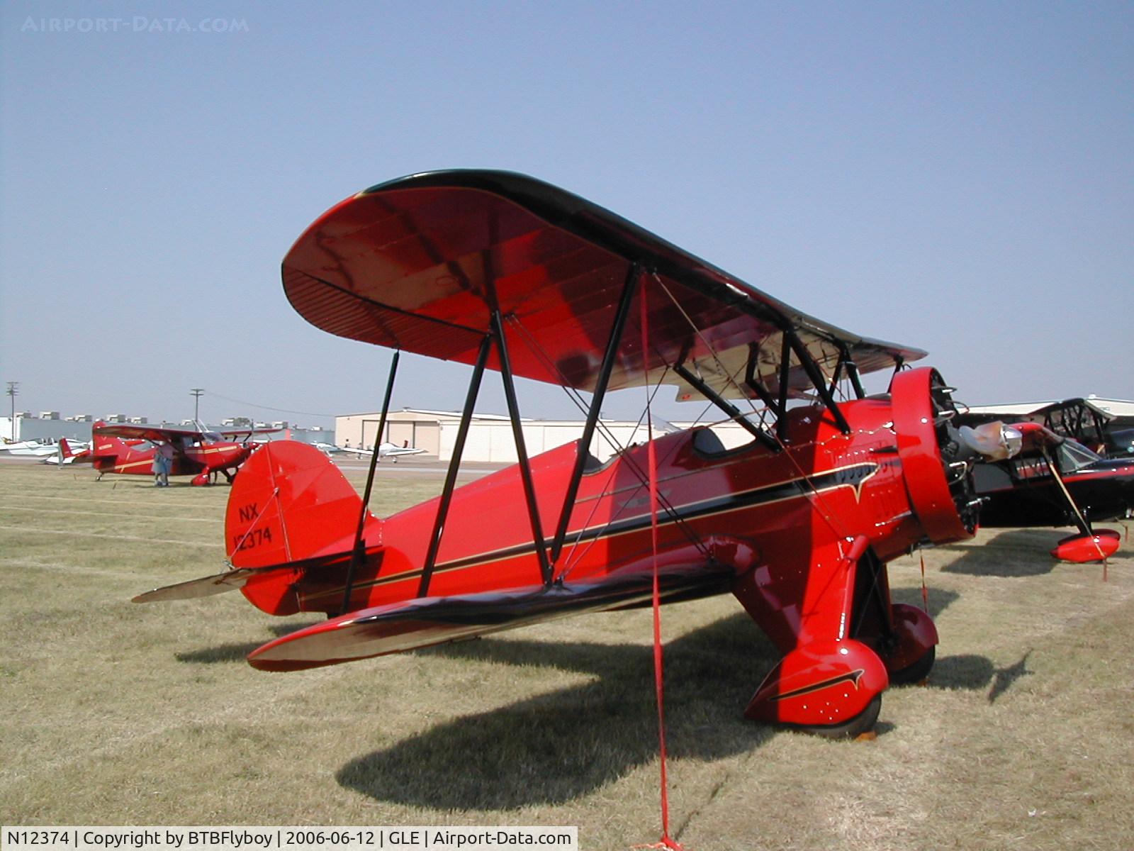 N12374, 2006 Waco UBF-2 Replica C/N 3764, Homebuilt replica of Waco UBF-2. Photo taken at 2006 Texas AAA chapter fly-in Gainesville, TX