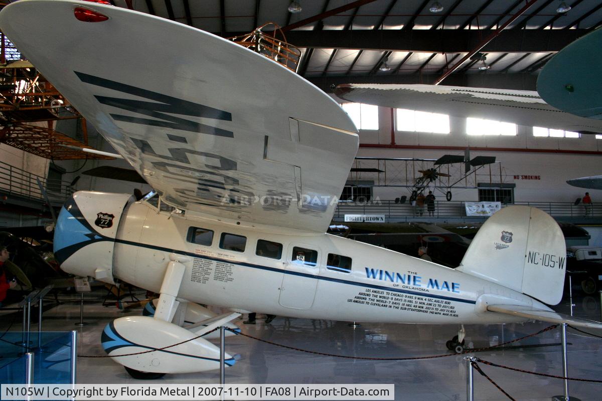 N105W, 1929 Lockheed Vega 5C C/N 72, Lockheed Vega