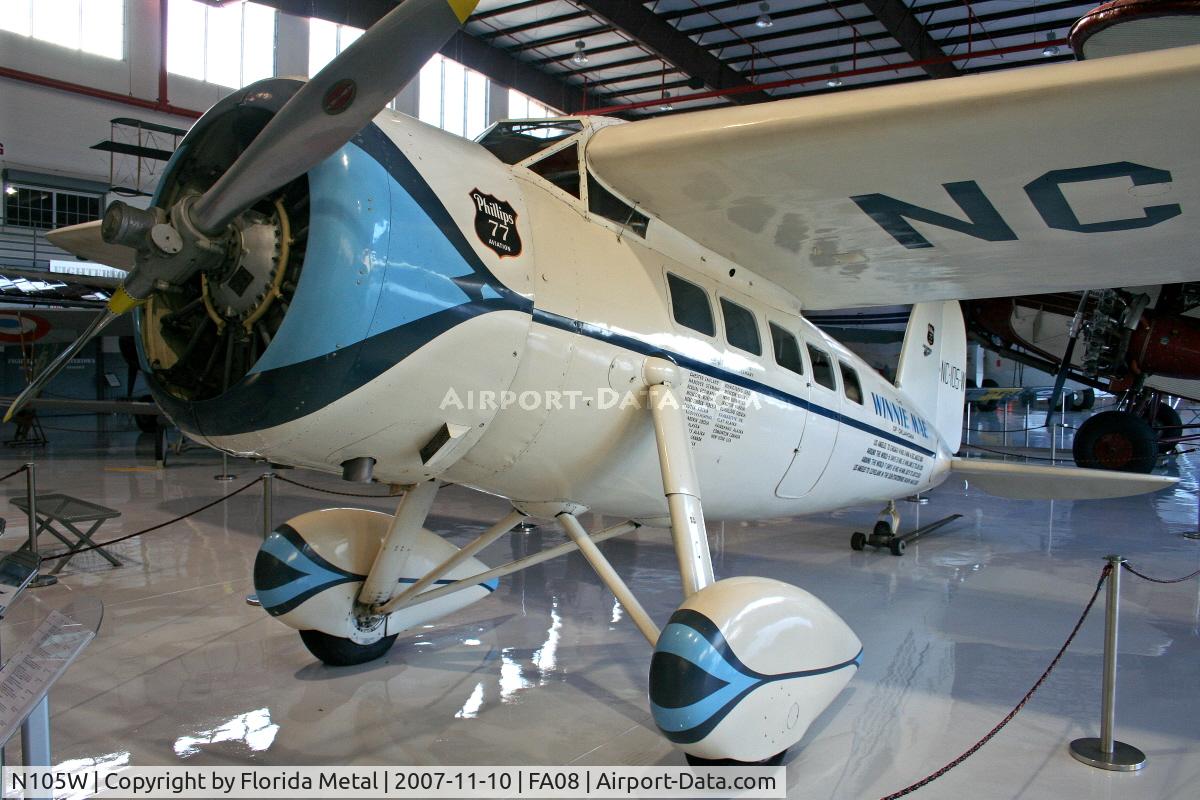 N105W, 1929 Lockheed Vega 5C C/N 72, Lockheed Vega