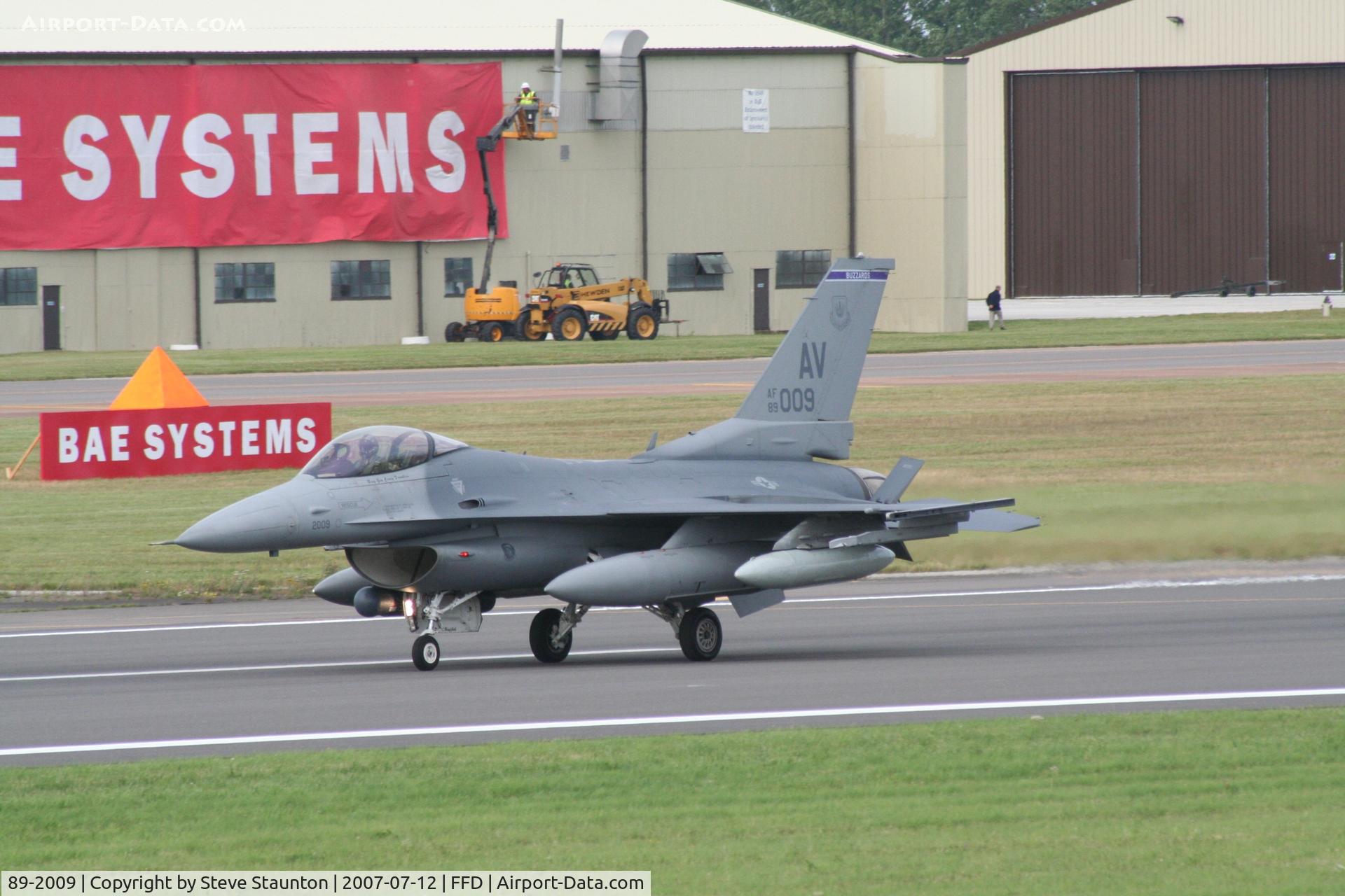 89-2009, 1989 General Dynamics F-16CG Night Falcon C/N 1C-162, Royal International Air Tattoo 2007