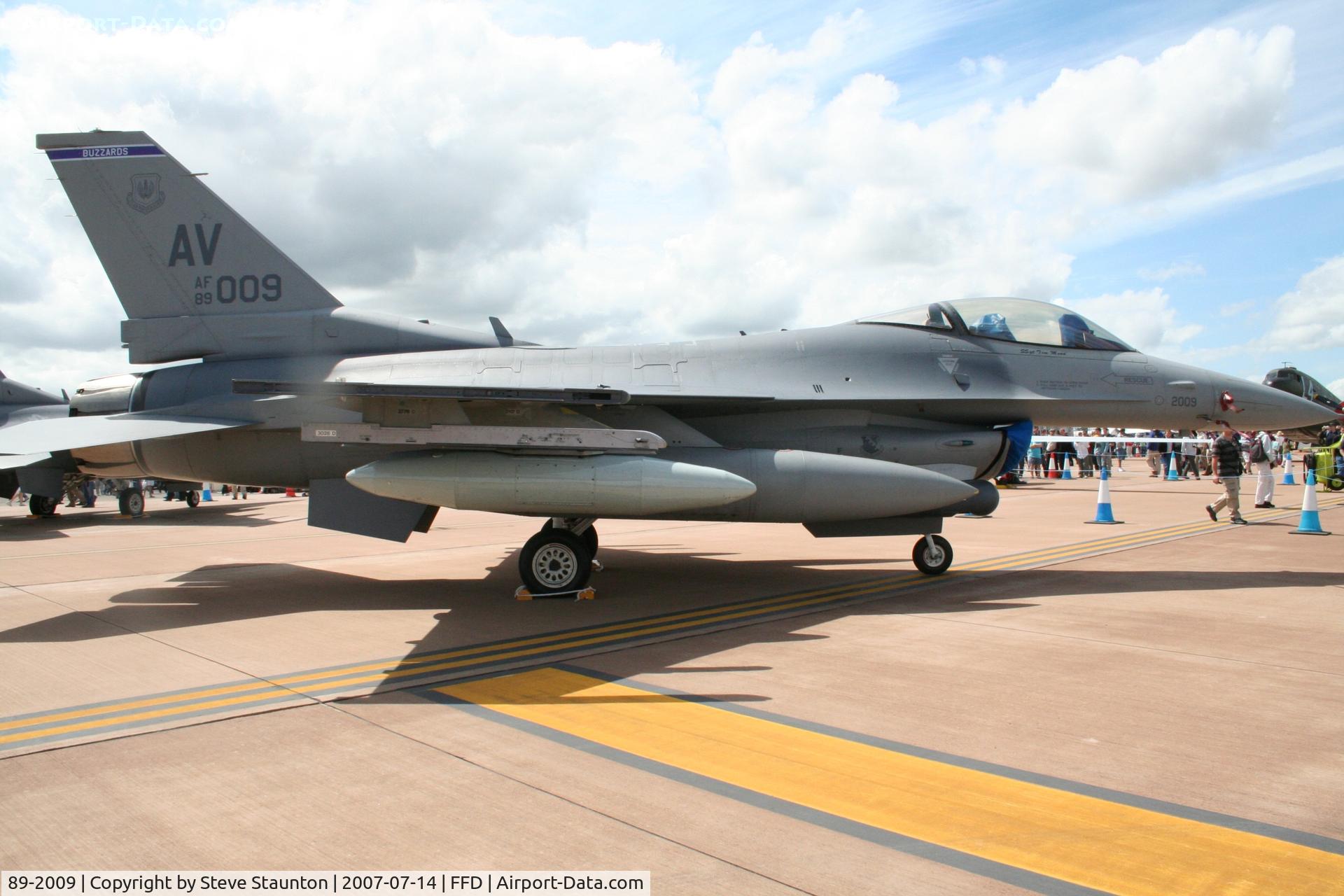 89-2009, 1989 General Dynamics F-16CG Night Falcon C/N 1C-162, Royal International Air Tattoo 2007