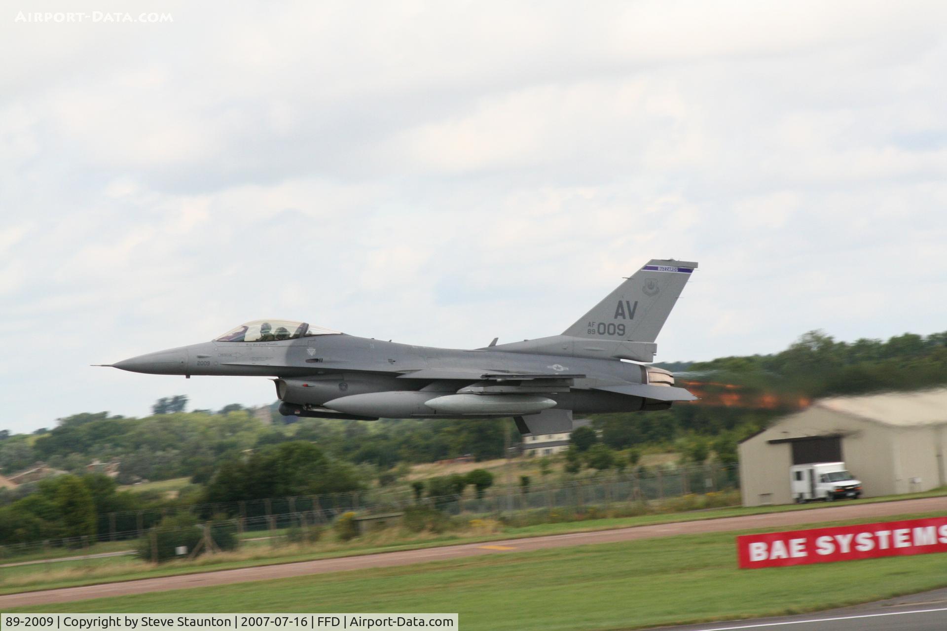 89-2009, 1989 General Dynamics F-16CG Night Falcon C/N 1C-162, Royal International Air Tattoo 2007