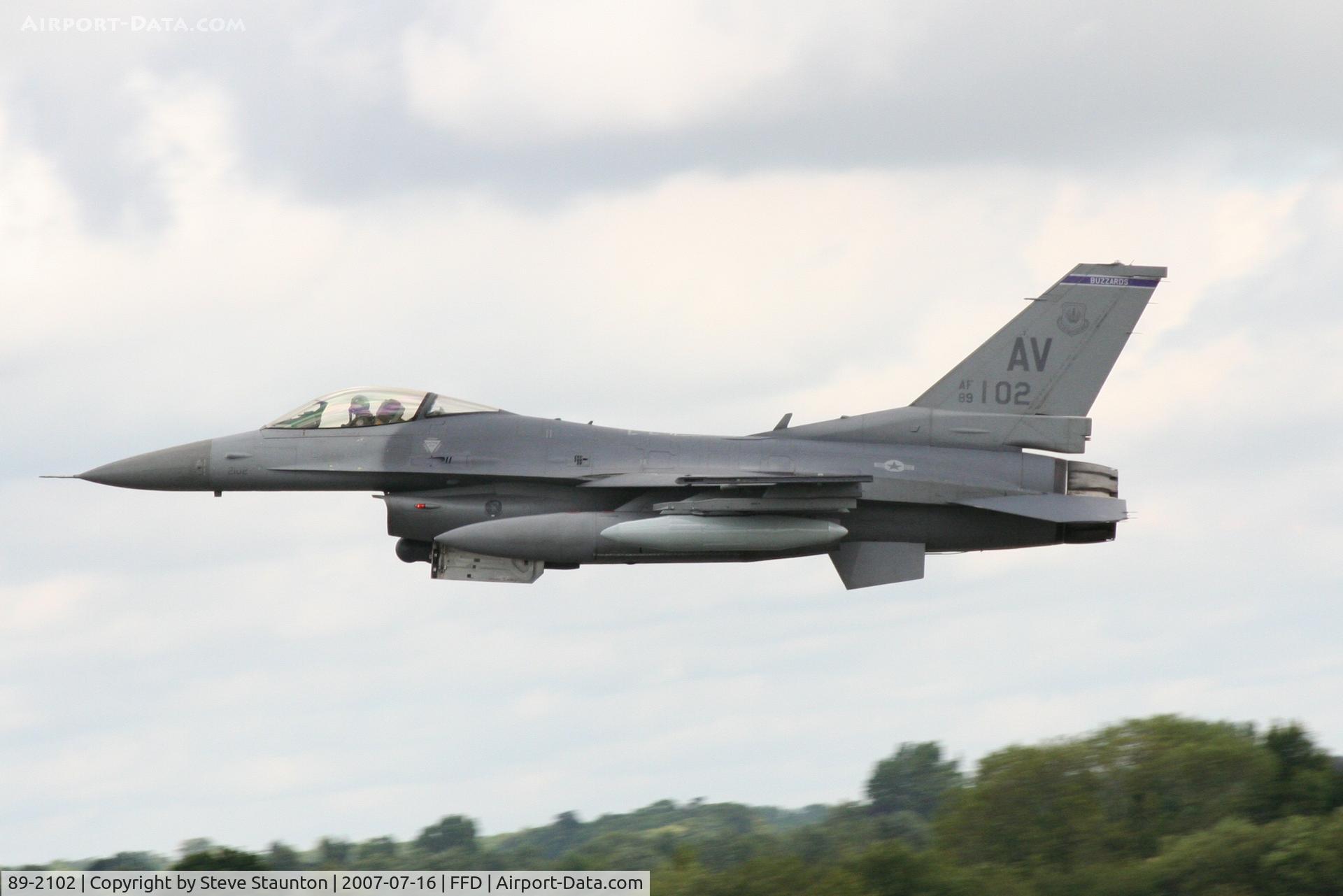 89-2102, 1989 General Dynamics F-16CG Night Falcon C/N 1C-255, Royal International Air Tattoo 2007