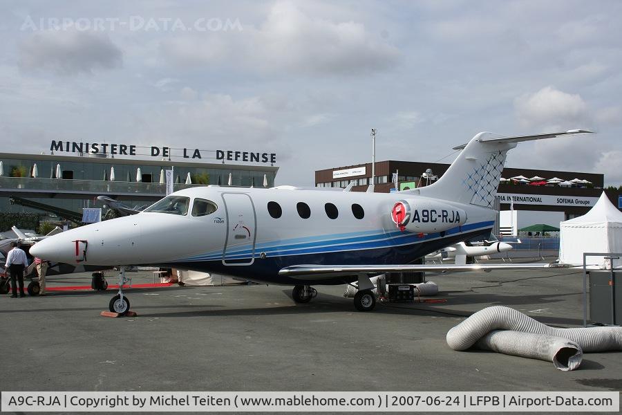 A9C-RJA, 2007 Hawker Beechcraft 390 Premier 1A C/N RB-195, Static display at the 2007 Paris Airshow