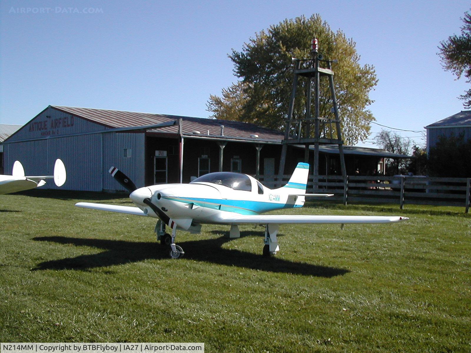 N214MM, 1998 Lancair 360 C/N 335A-320-95, First Lancair to visit Antique Airfield near Blakesburg, IA