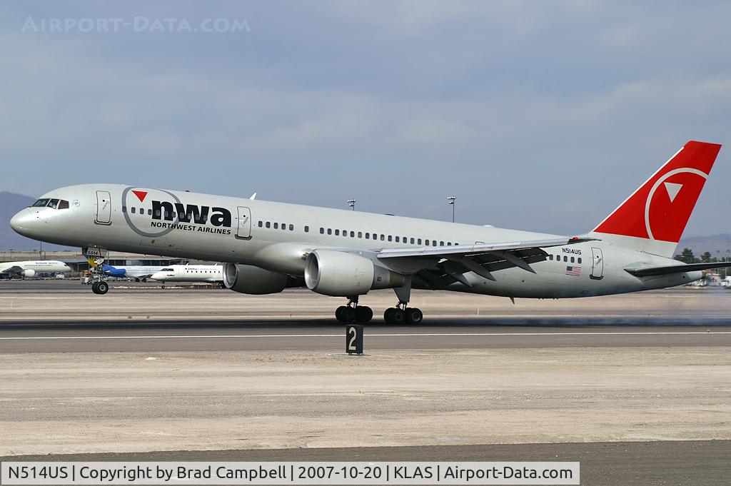 N514US, 1986 Boeing 757-251 C/N 23202, Northwest Airlines / 1986 Boeing 757-251