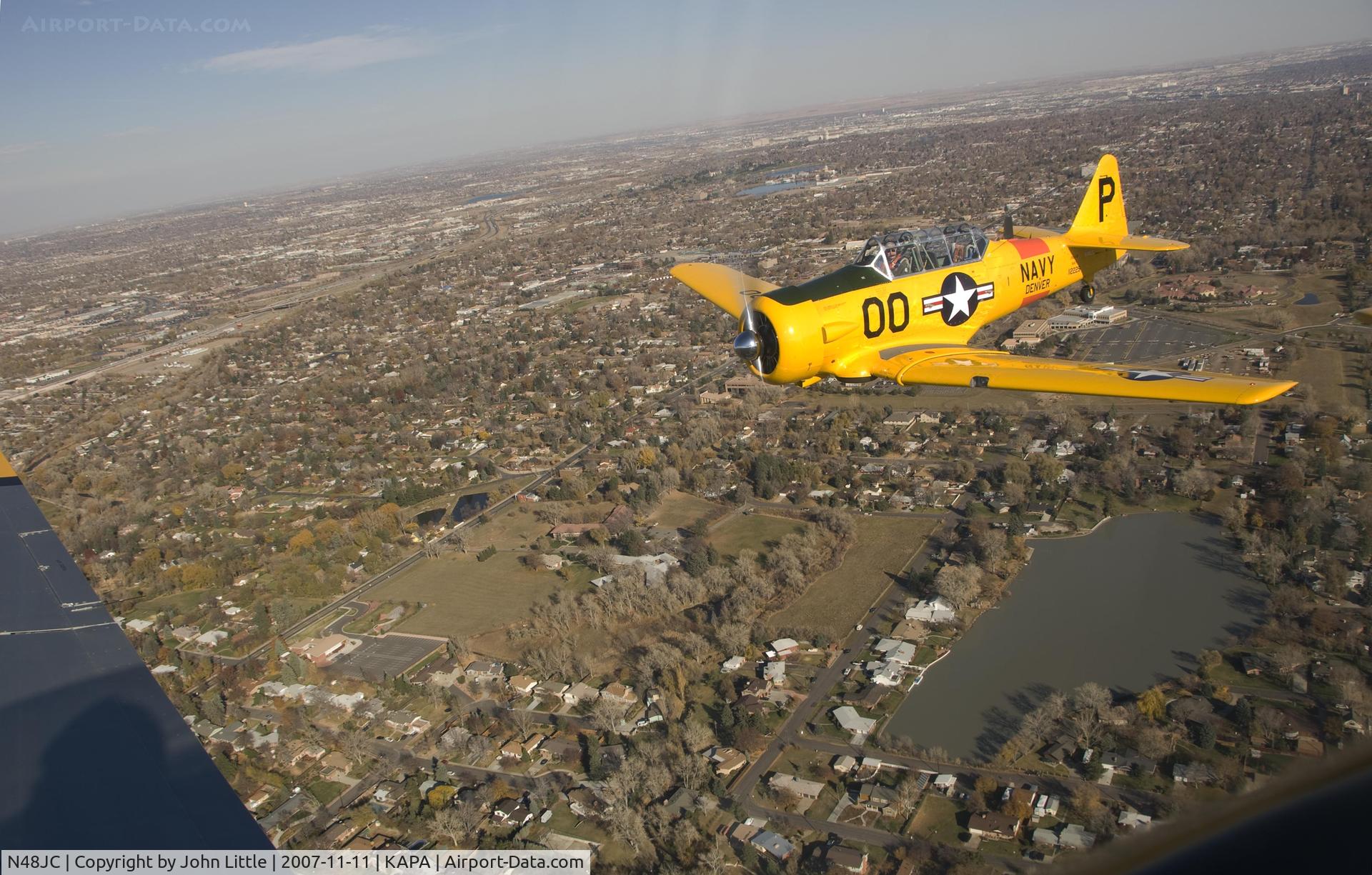N48JC, North American AT-6G Texan Texan C/N 121-43192, Turning North West Bound with Jack in position