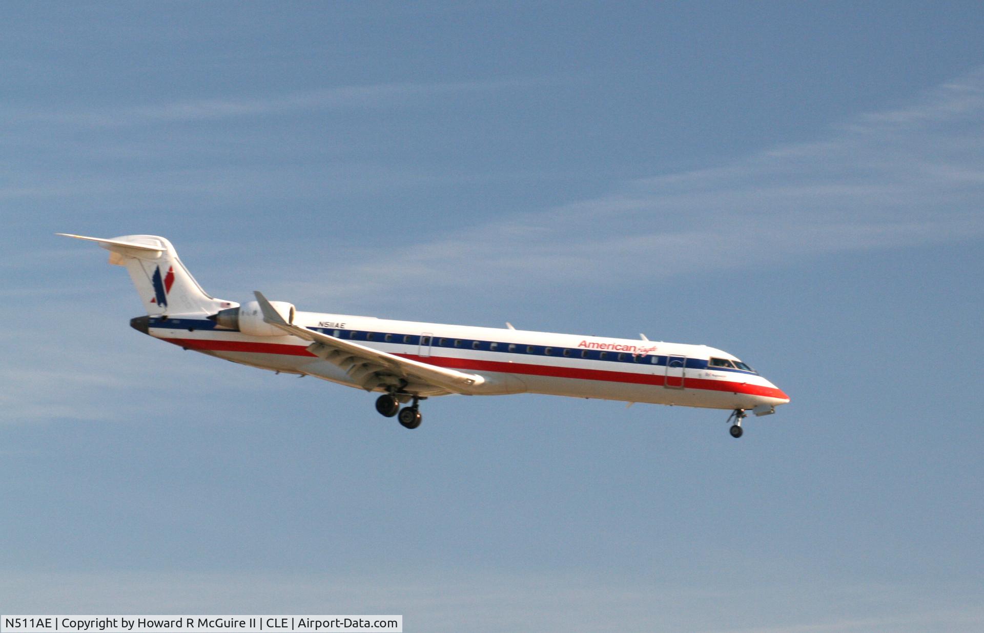 N511AE, 2003 Bombardier CRJ-701 (CL-600-2C10) Regional Jet C/N 10107, Cleveland Hopkins Airport