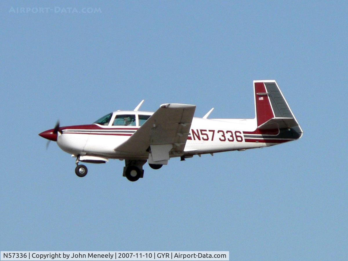 N57336, 1984 Mooney M20J 201 C/N 24-1441, On short final
