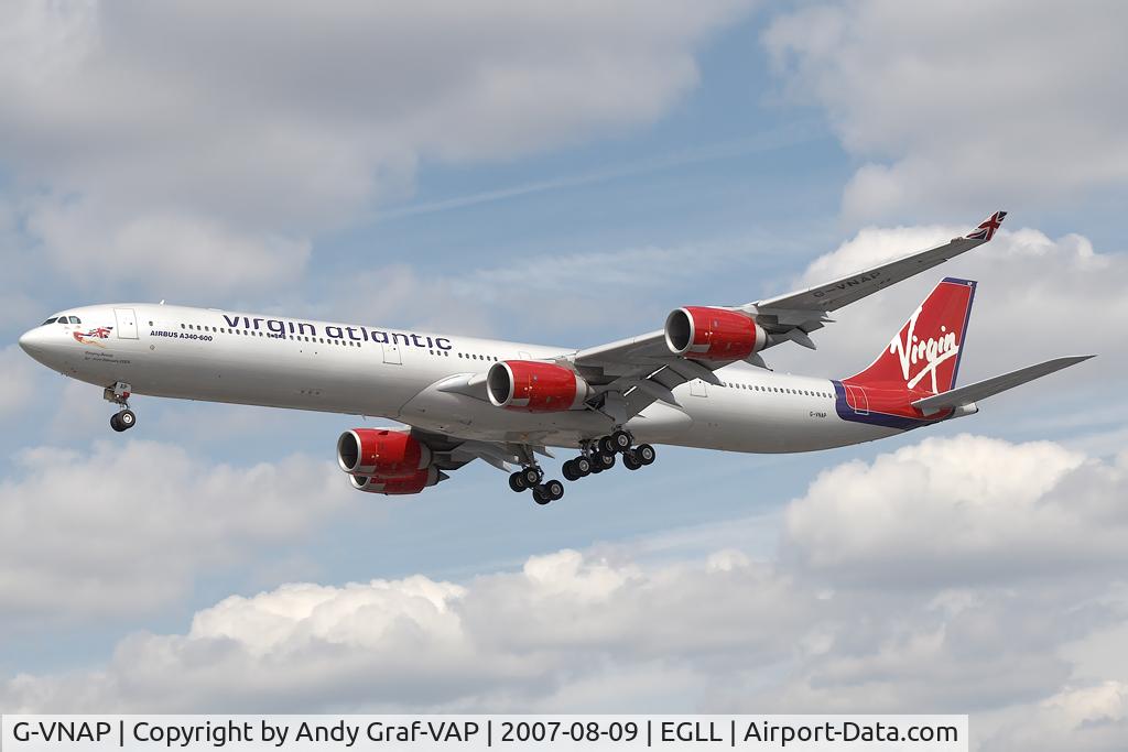 G-VNAP, 2005 Airbus A340-642 C/N 622, Virgin Atlantic A340-600
