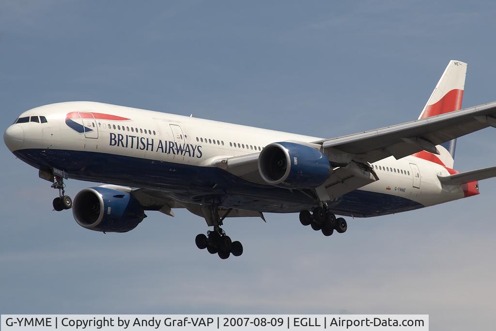 G-YMME, 2000 Boeing 777-236/ER C/N 30306, British Airways 777-200
