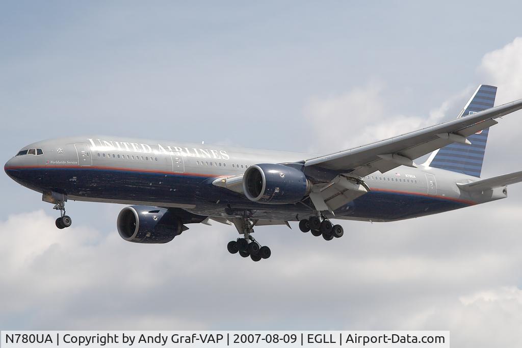 N780UA, 1996 Boeing 777-222 C/N 26944, United Airlines 777-200