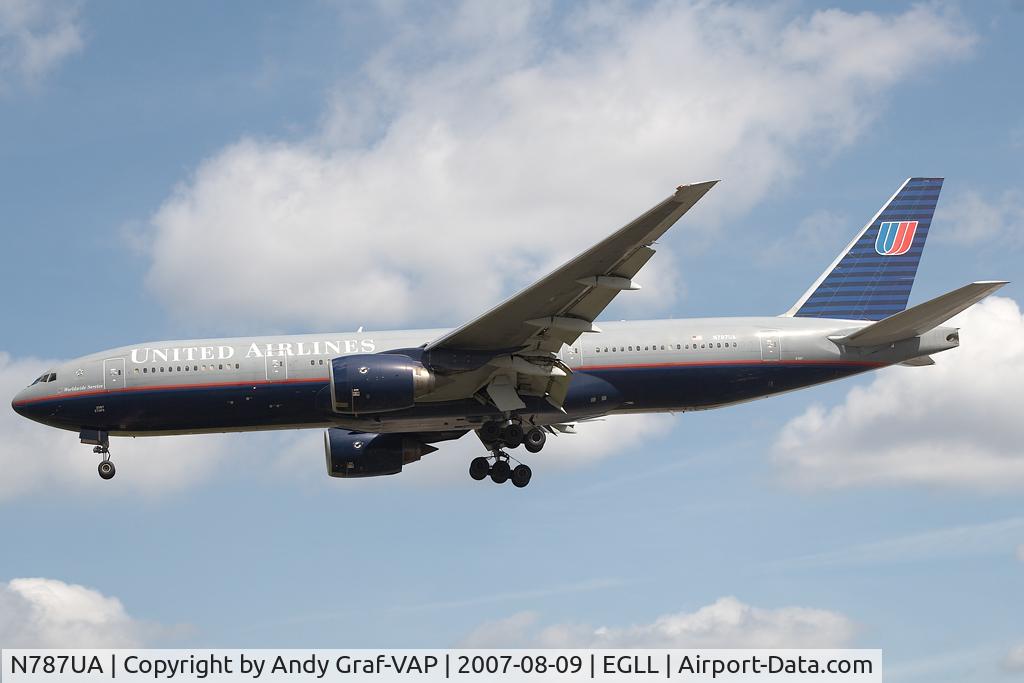 N787UA, 1997 Boeing 777-222 C/N 26939, United Airlines 777-200