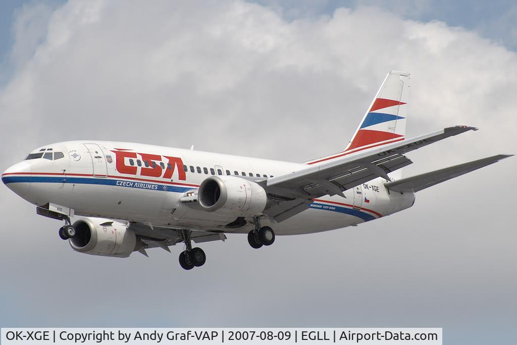 OK-XGE, 1992 Boeing 737-55S C/N 26543, CSA 737-500