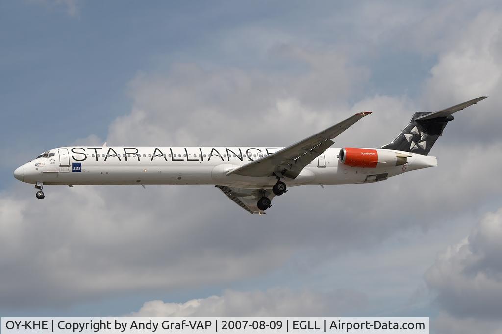 OY-KHE, 1988 McDonnell Douglas MD-82 (DC-9-82) C/N 49604, Scandinavian Airlines MD80