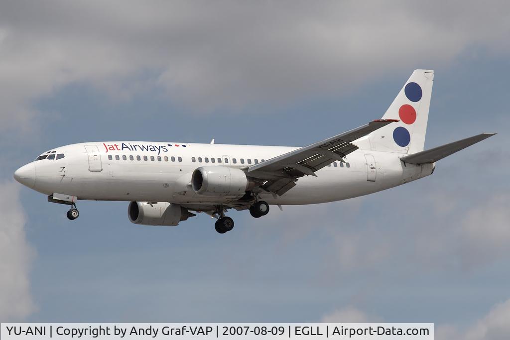 YU-ANI, 1985 Boeing 737-3H9 C/N 23416, JAT 737-300