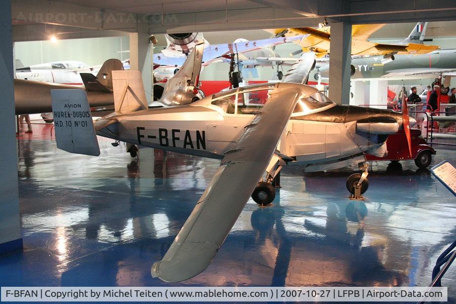 F-BFAN, Hurel-Dubois HD.10 C/N 01, Musee de l'Air et de l'Espace (Air and Space Museum)