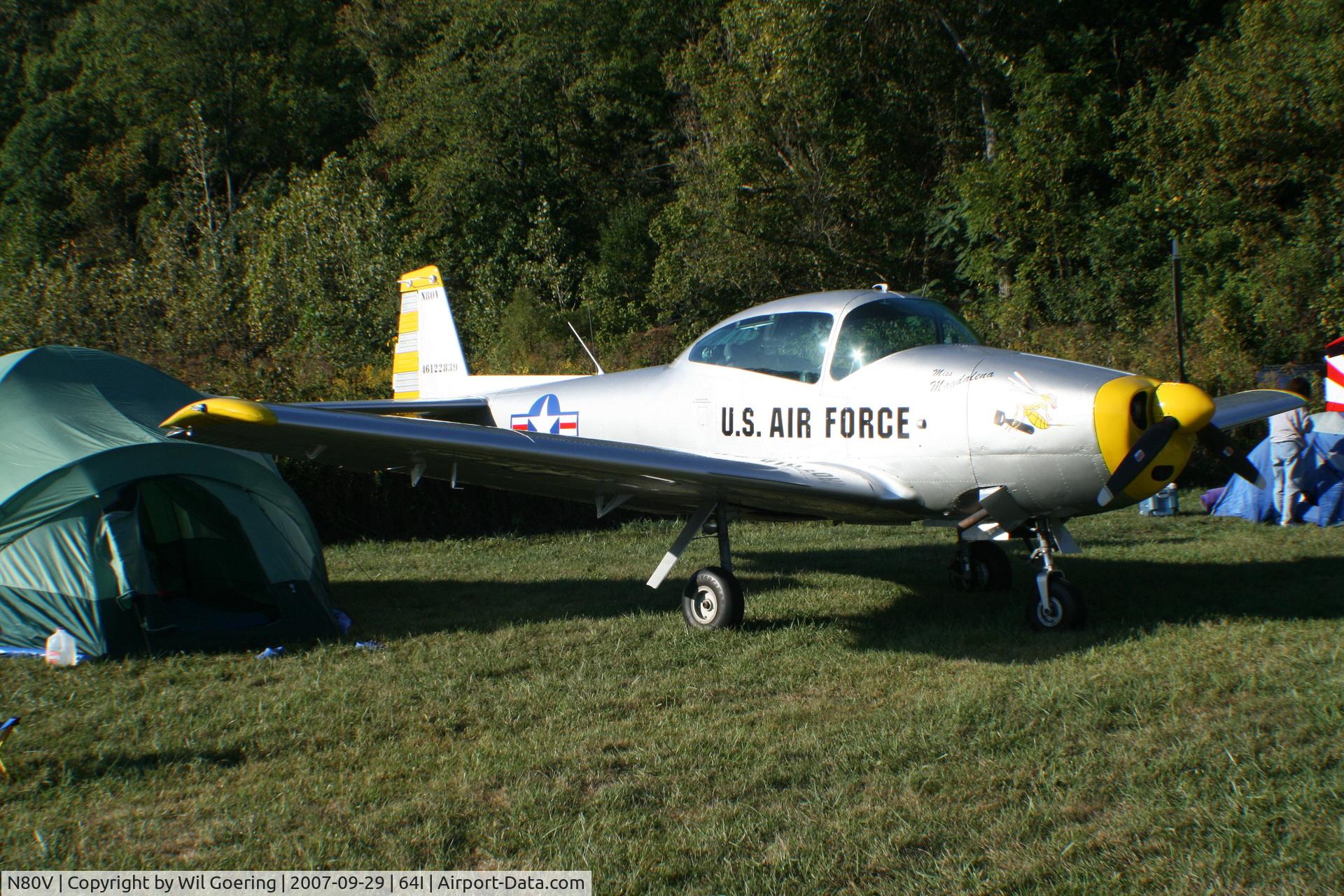 N80V, 1946 North American Navion (NA-145) C/N NAV-4-111, 2007 Lee Bottom Fly-in