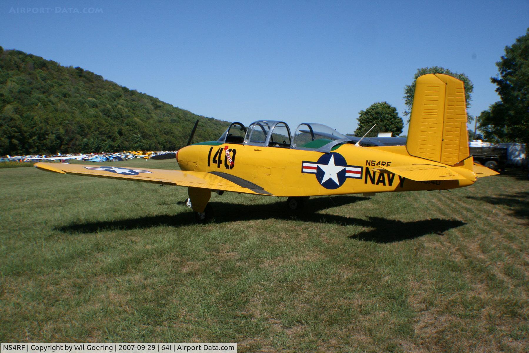 N54RF, 1957 Beech T-34A (A45) Mentor Mentor C/N G-140, Lee Bottom Fly-in 2007