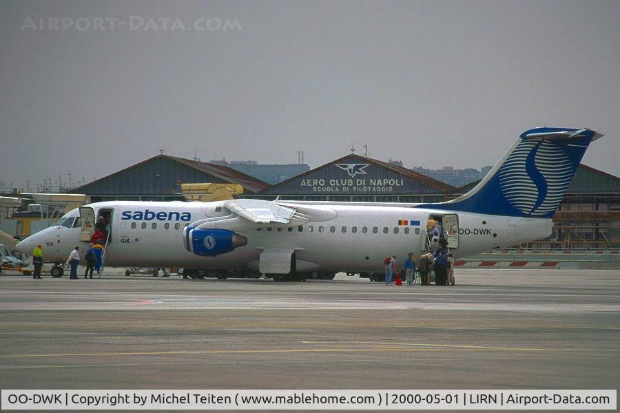 OO-DWK, 1999 British Aerospace Avro 146-RJ100 C/N E3360, Defunct Sabena colors