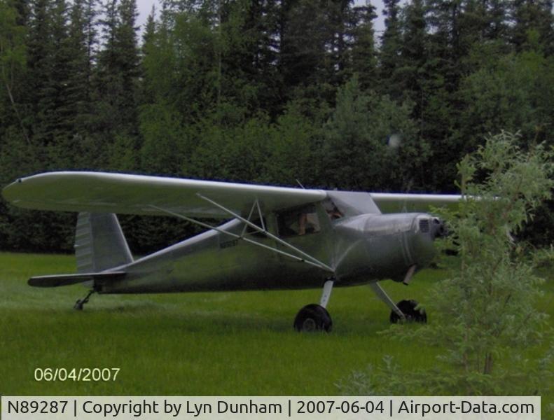N89287, 1946 Cessna 140 C/N 8313, On Grass Strip in Salcha Ak.