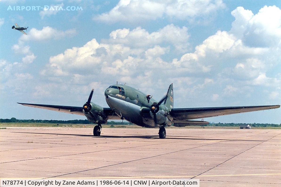 N78774, 1944 Curtiss C-46F Commando C/N 22597, CAF - C-46 Tinker Belle - Texas Sesquicentennial Air Show 1986