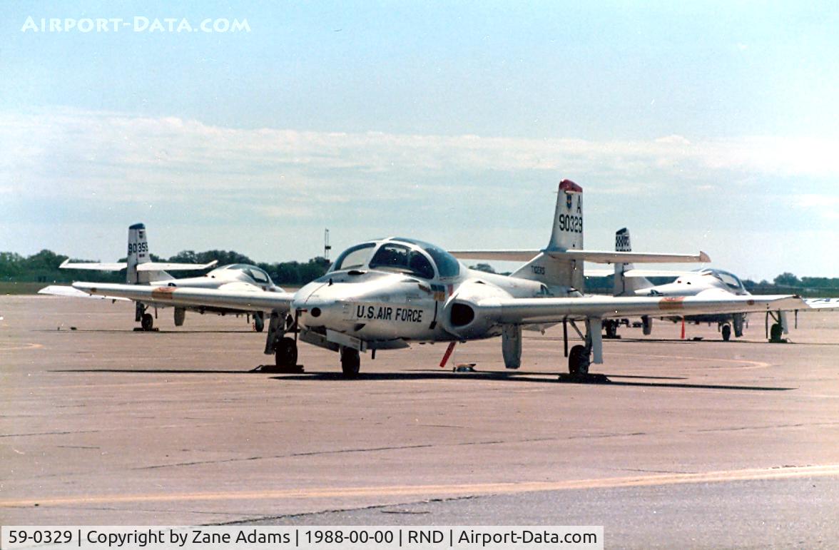 59-0329, 1959 Cessna T-37B Tweety Bird C/N 40491, On the ramp at Randolph AFB